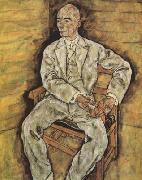 Portrait of Victor Ritter von Bauer (mk12) Egon Schiele